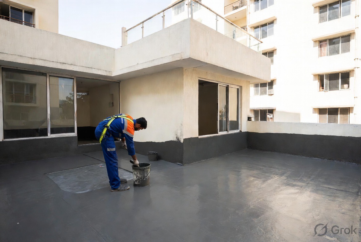 Terrace waterproofing work